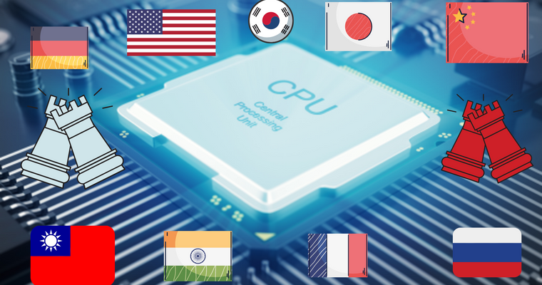 Processeurs CPU "souverain" par Pays "non spécialisé"(commercial & compétitif.)".